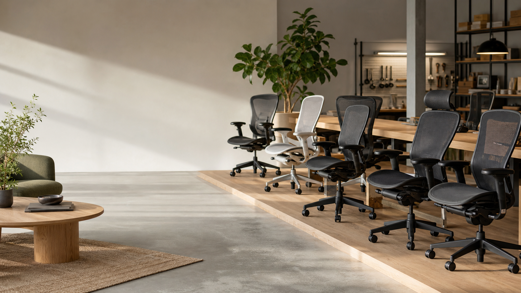 Office seating showroom prepared for buyback and resale
