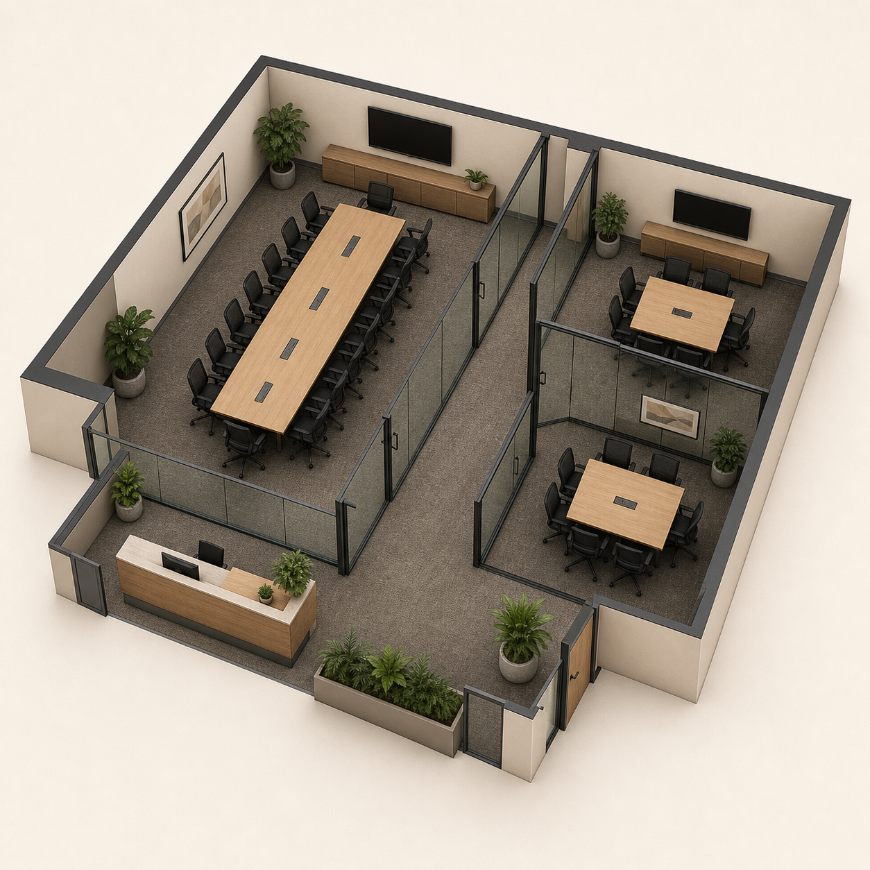 3D conference suite plan